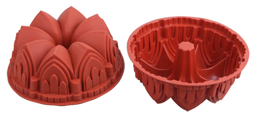 Silicone cathedral cake mold