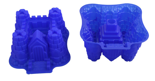 Silicone castle cake mold