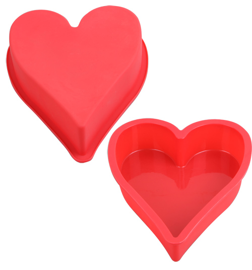 Silicone heart pan
