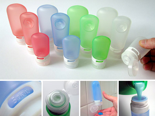 Silicone travel bottle