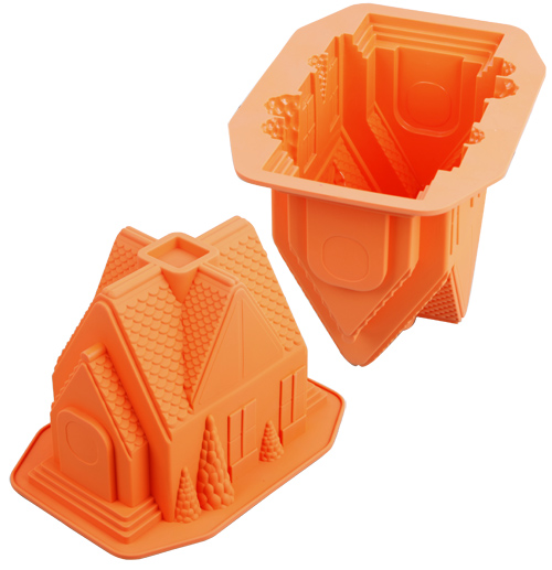 Silicone house cake mold