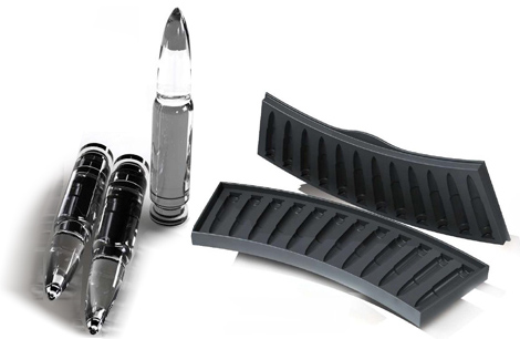 Silicone bullet ice mold