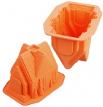 Silicone house cake mold
