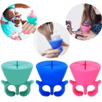 Silicone nail polish holder