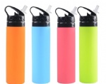 Foldable silicone water bottle
