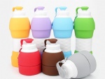 Foldable silicone water bottle