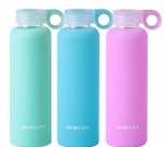 Glass bottle with silicone sleeve